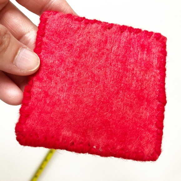 VTG Set Card Table Cover w Ties Hand Embroidered, Handmade Coasters Poker Bridge - Picture 12 of 12